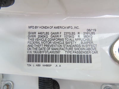 2020 Acura TLX 2.4L FWD