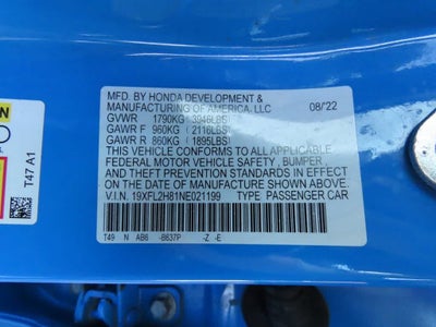 2022 Honda Civic Hatchback Sport