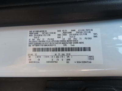 2021 Ford Transit T-250 130" Low Rf 9070 GVWR RWD