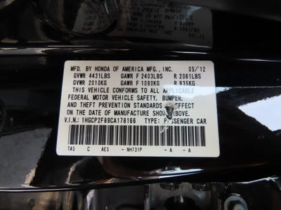 2012 Honda Accord Base