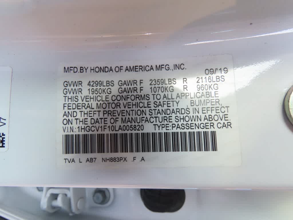 2020 Honda Accord Sedan LX