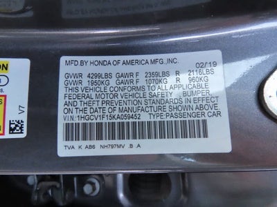 2019 Honda Accord LX 1.5T