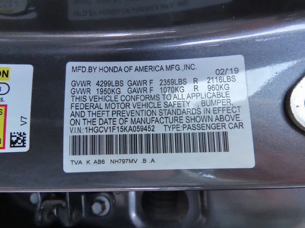 2019 Honda Accord LX 1.5T