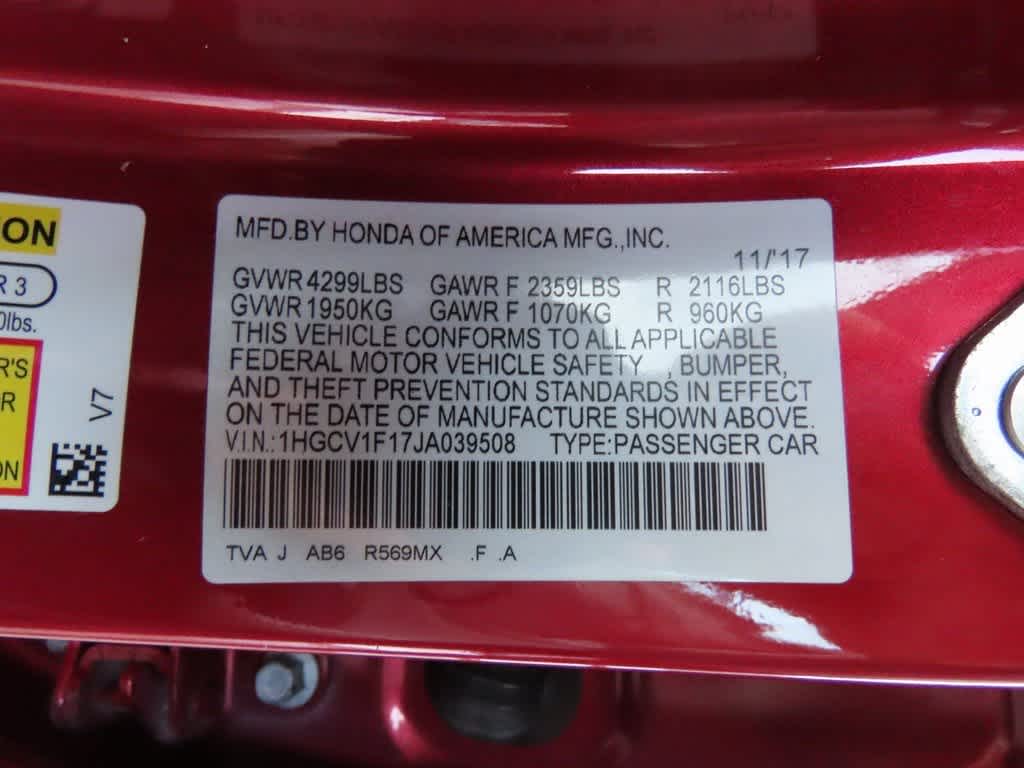 2018 Honda Accord LX 1.5T