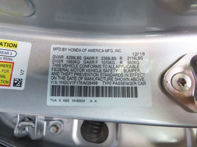 2019 Honda Accord Sedan LX 1.5T