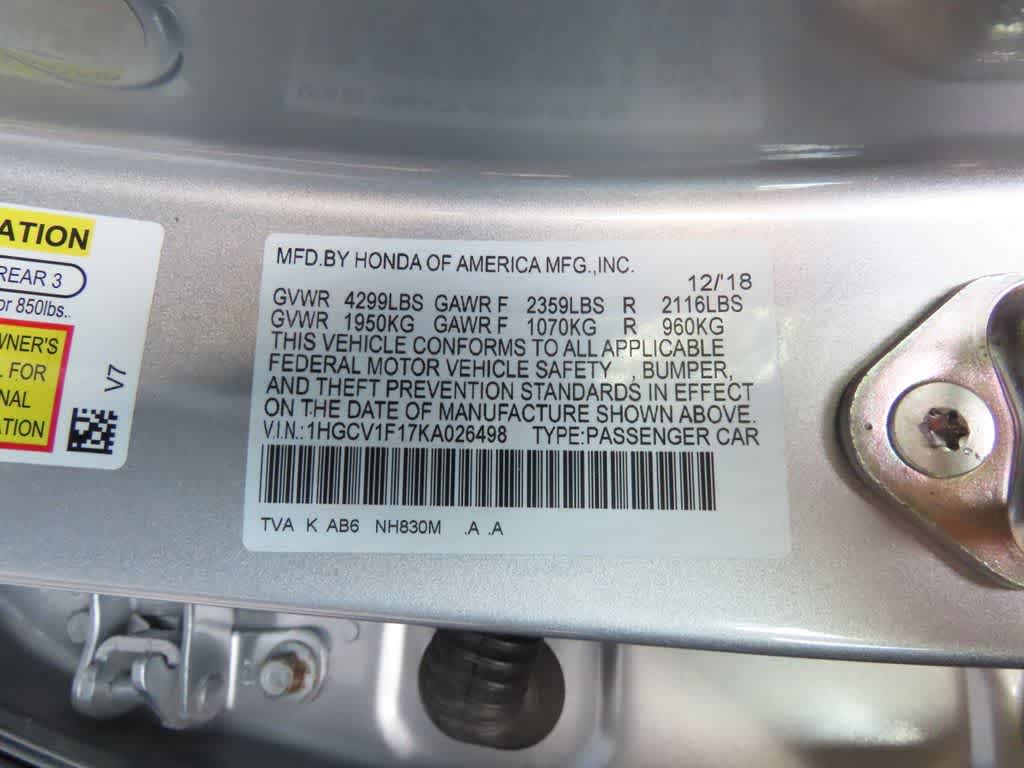 2019 Honda Accord Sedan LX 1.5T