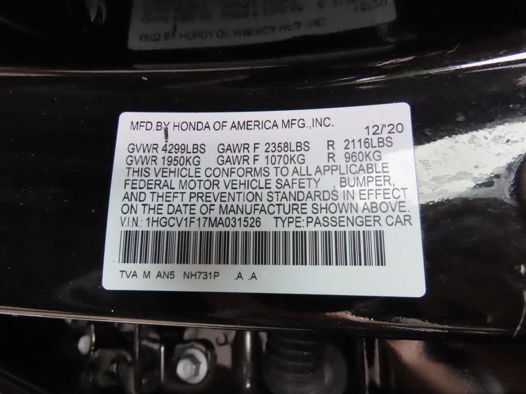 2021 Honda Accord Sedan LX
