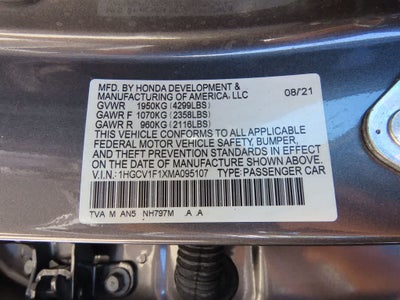 2021 Honda Accord Sedan LX
