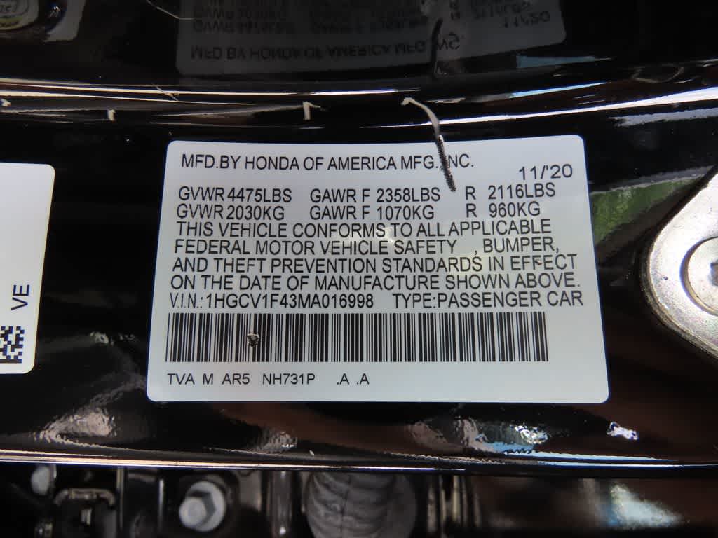 2021 Honda Accord Sedan Sport SE