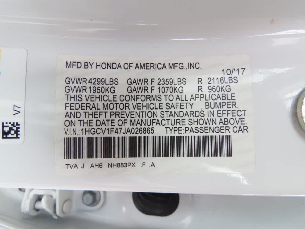 2018 Honda Accord Sedan EX 1.5T