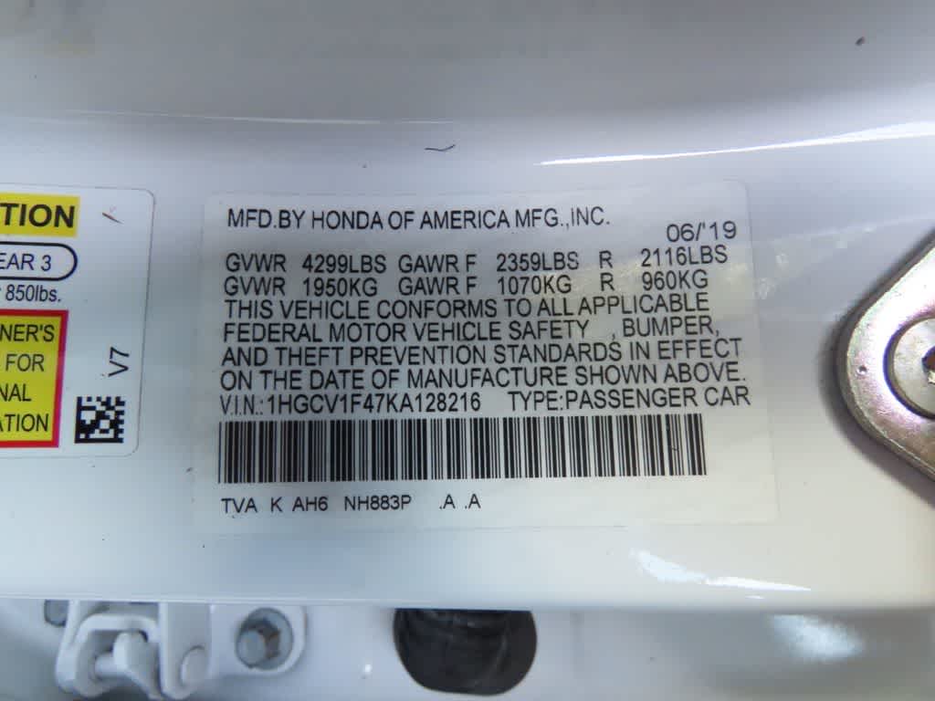 2019 Honda Accord Sedan EX 1.5T