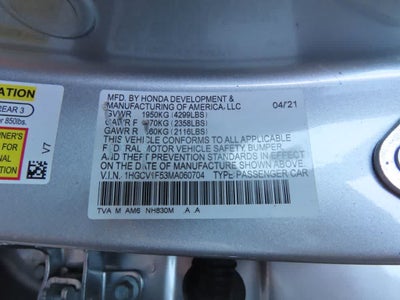 2021 Honda Accord Sedan EX-L