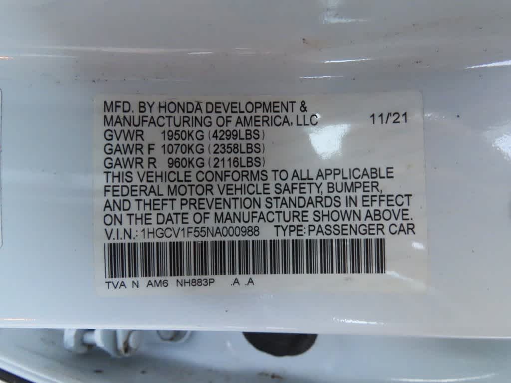 2022 Honda Accord EX-L