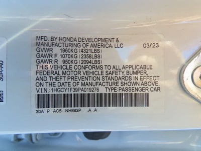 2023 Honda Accord EX