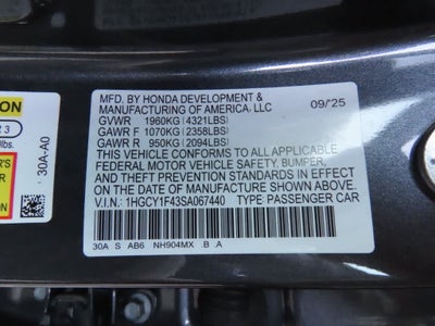 2025 Honda Accord SE