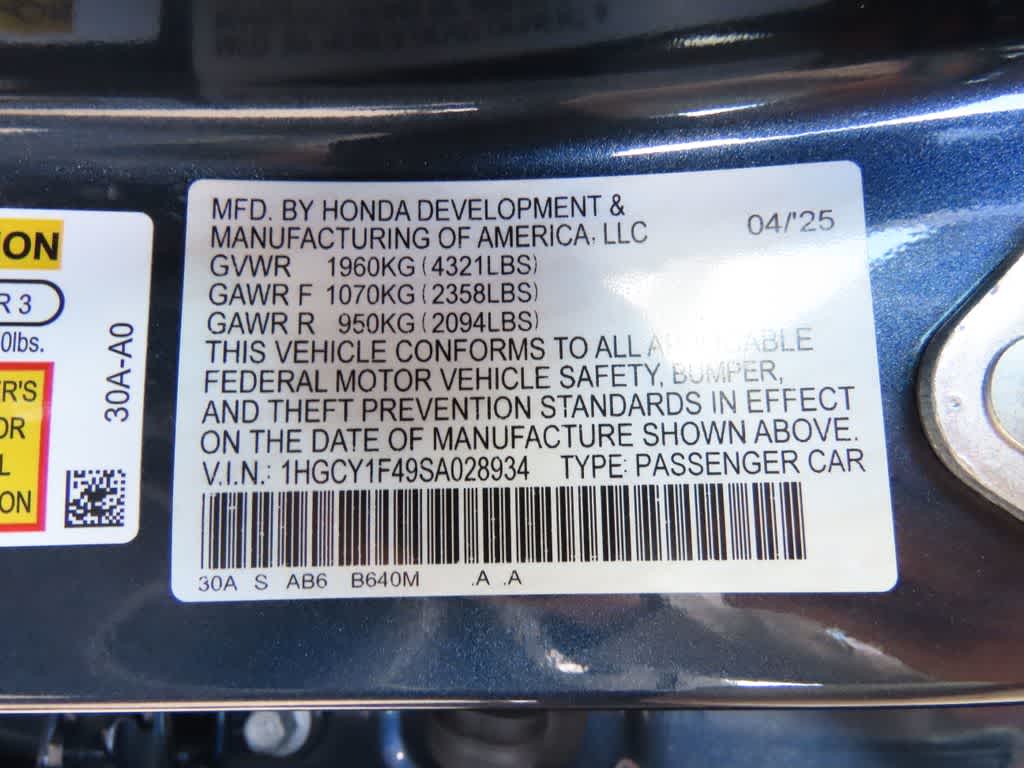 2025 Honda Accord SE