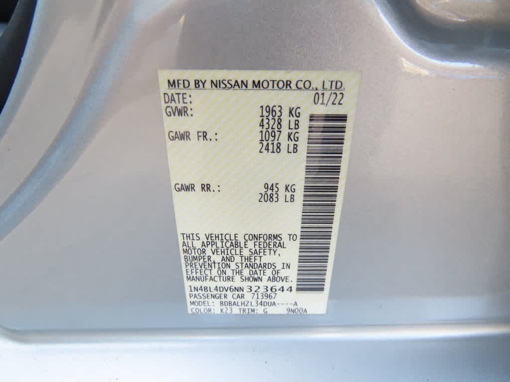 2022 Nissan Altima 2.5 SV