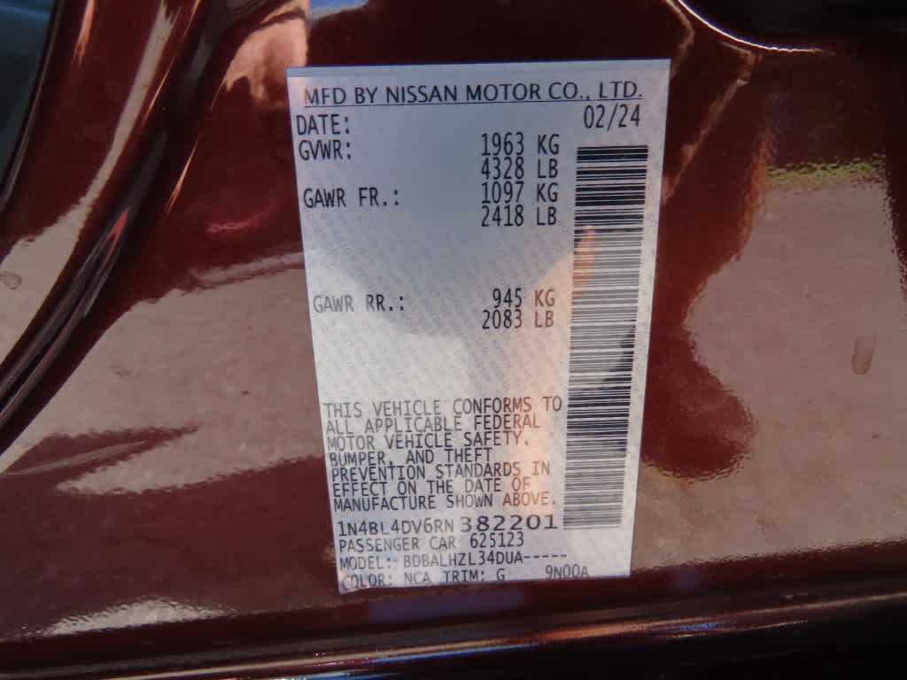 2024 Nissan Altima 2.5 SV
