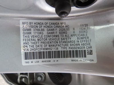 2021 Honda Civic Sedan Sport