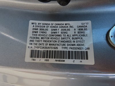 2018 Honda Civic Si 