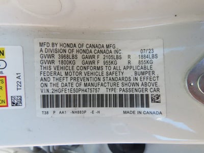 2023 Honda Civic Manual