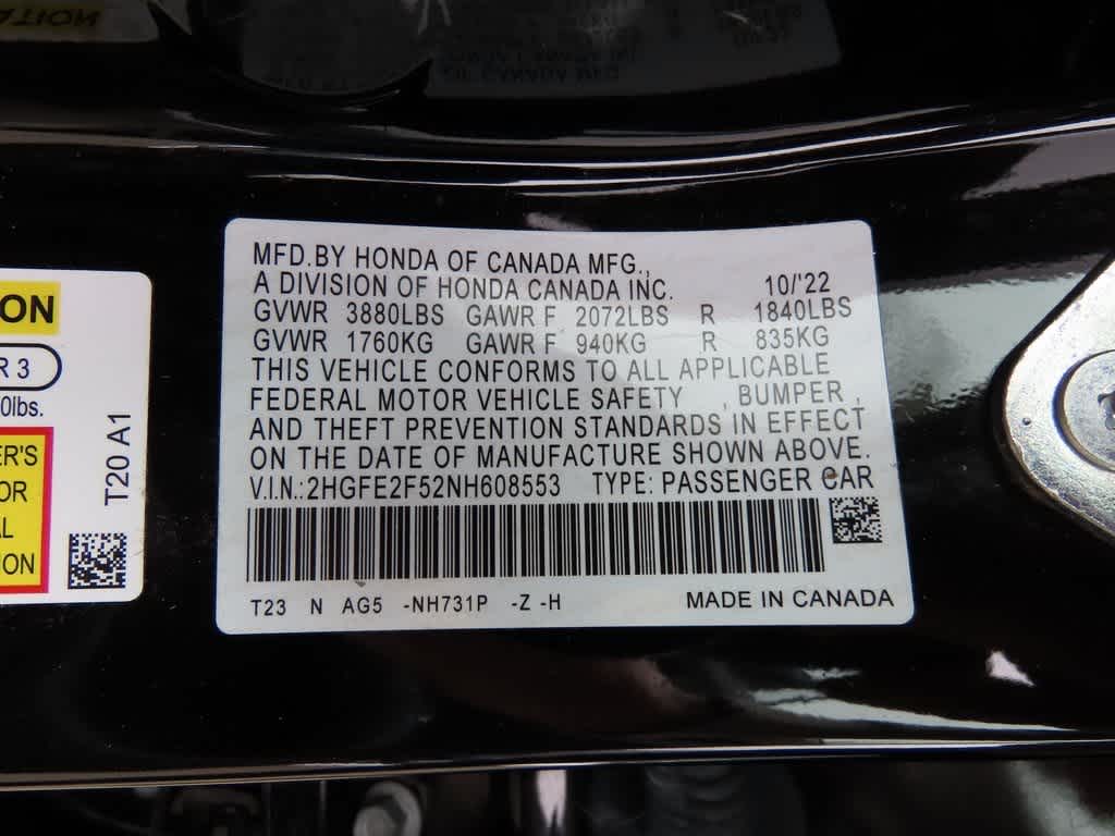 2022 Honda Civic Sport