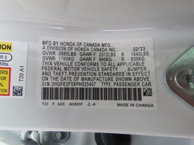 2023 Honda Civic Sport