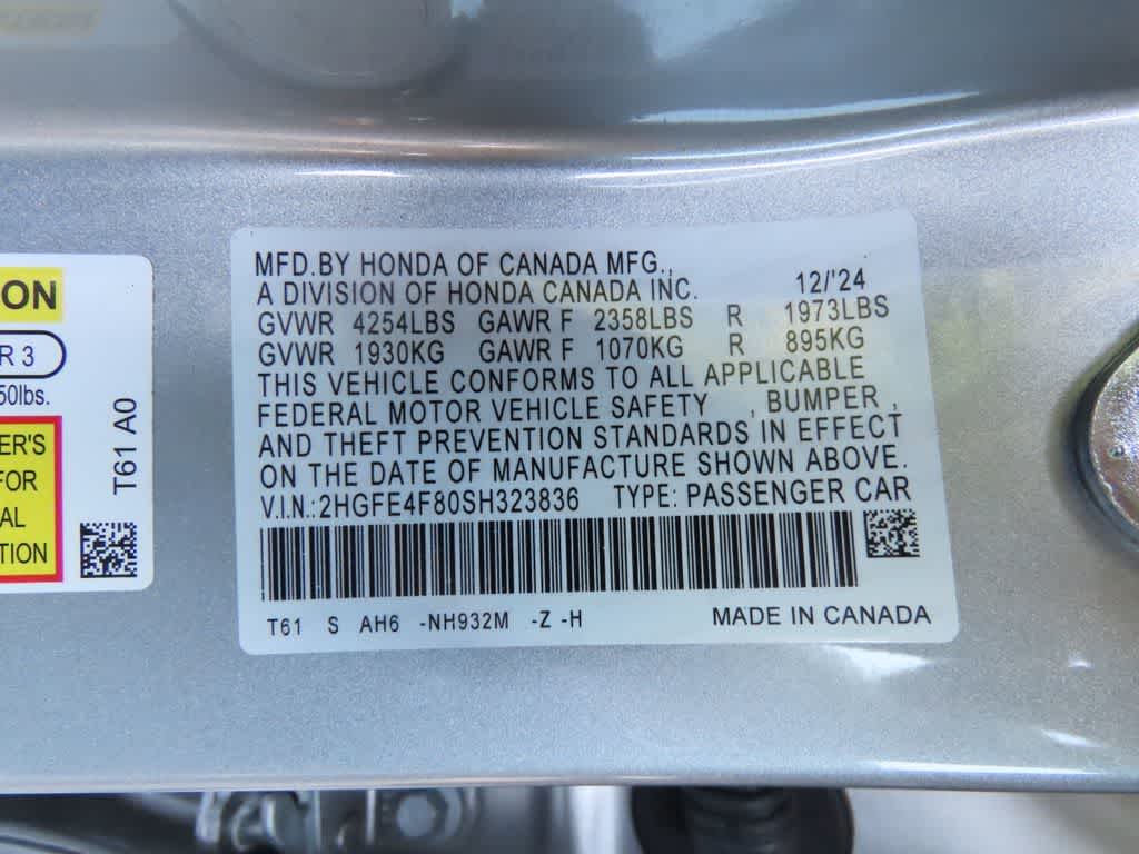 2025 Honda Civic Hybrid Sport