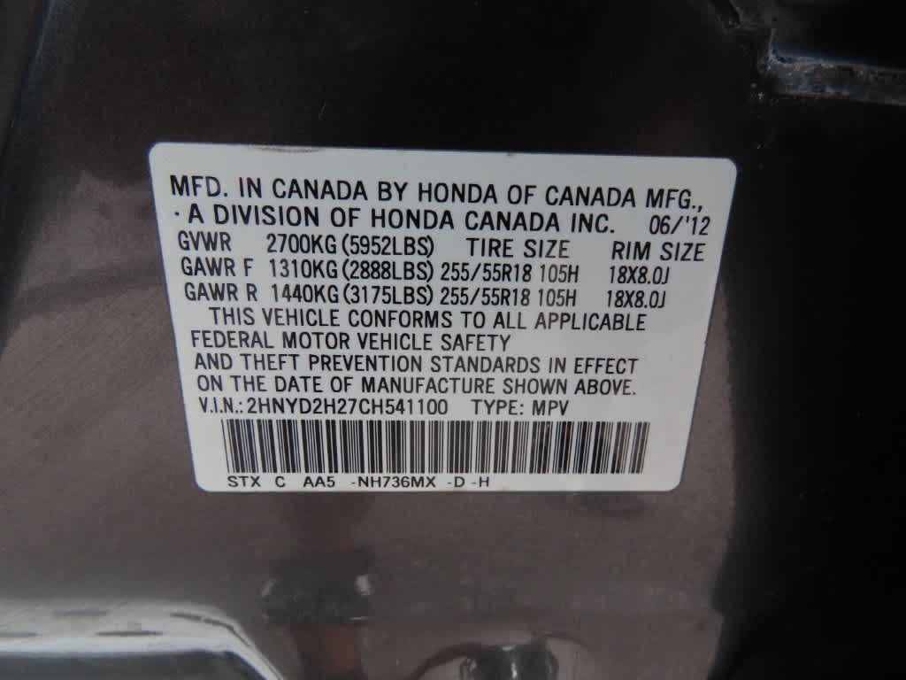 2012 Acura MDX AWD 4dr