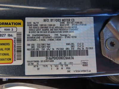 2019 Ford Fusion SE