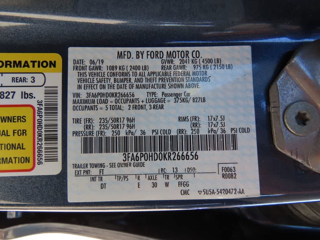2019 Ford Fusion SE