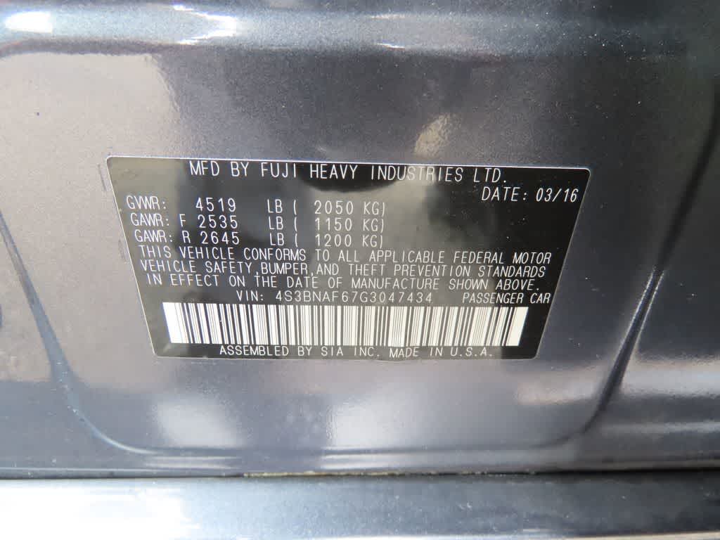 2016 Subaru Legacy 2.5i Premium