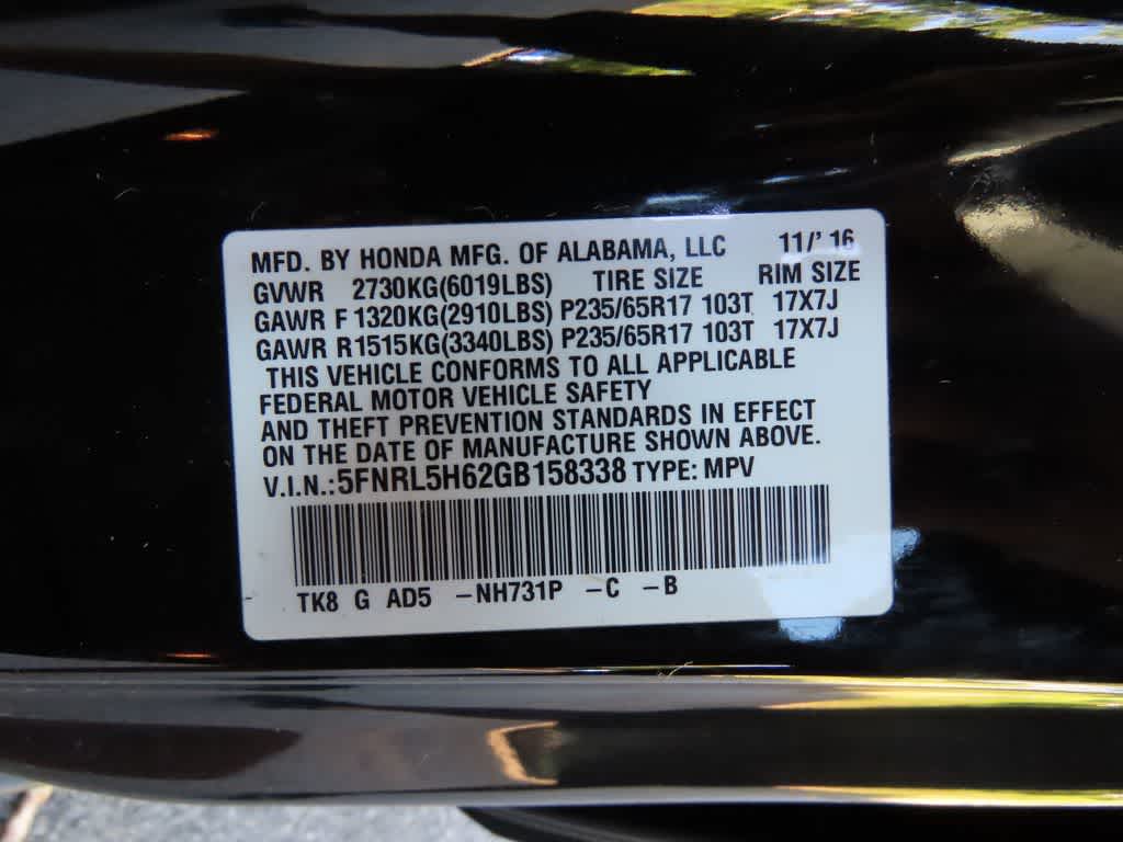 2016 Honda Odyssey Base