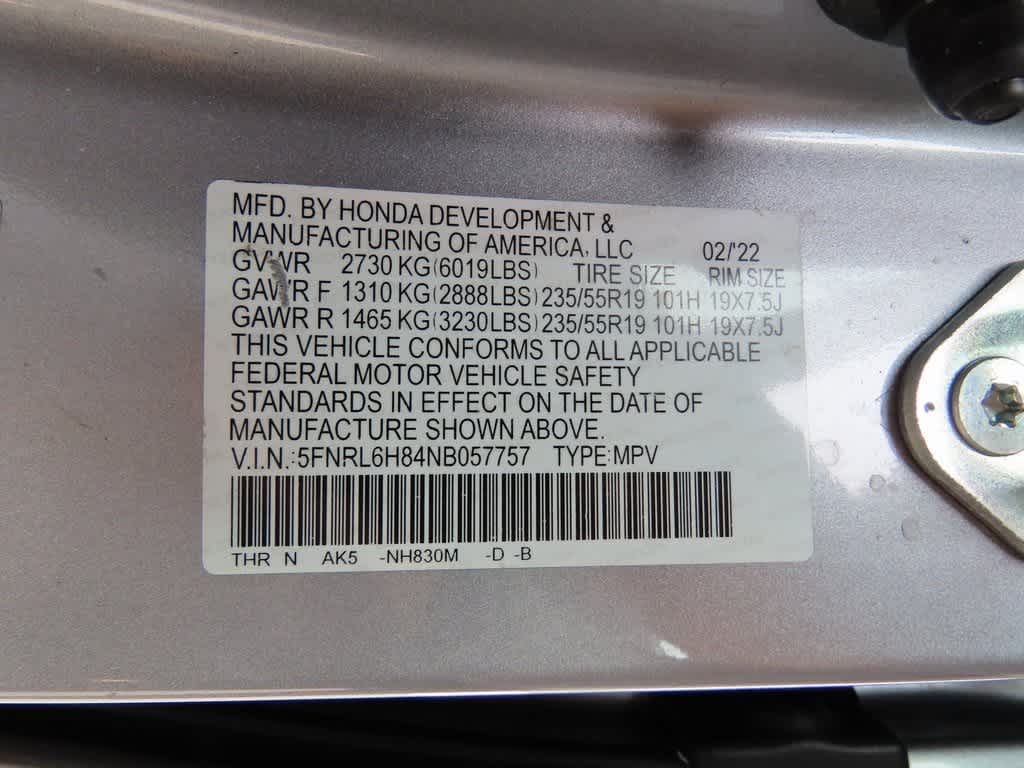 2022 Honda Odyssey Touring