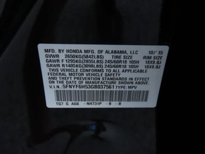2016 Honda Pilot EX-L