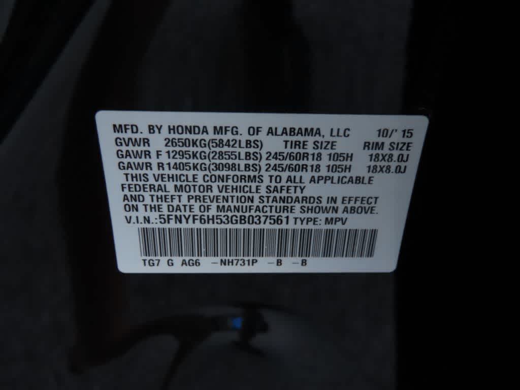 2016 Honda Pilot EX-L