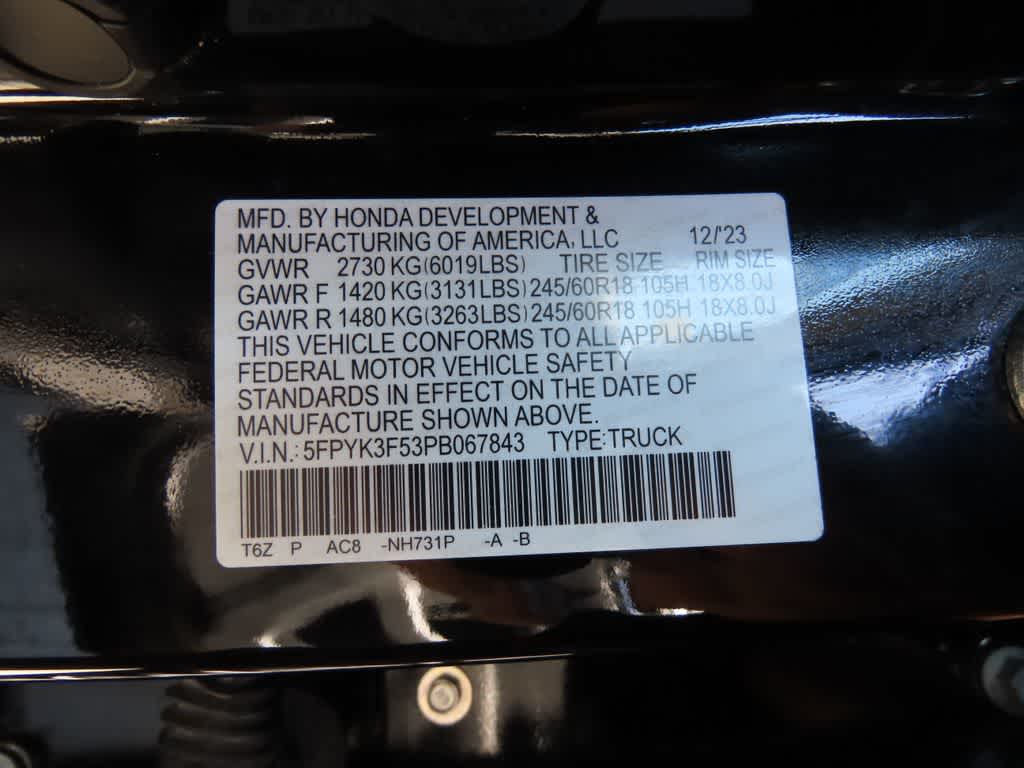 2023 Honda Ridgeline RTL
