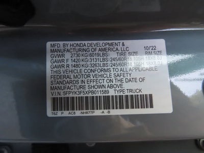 2023 Honda Ridgeline RTL