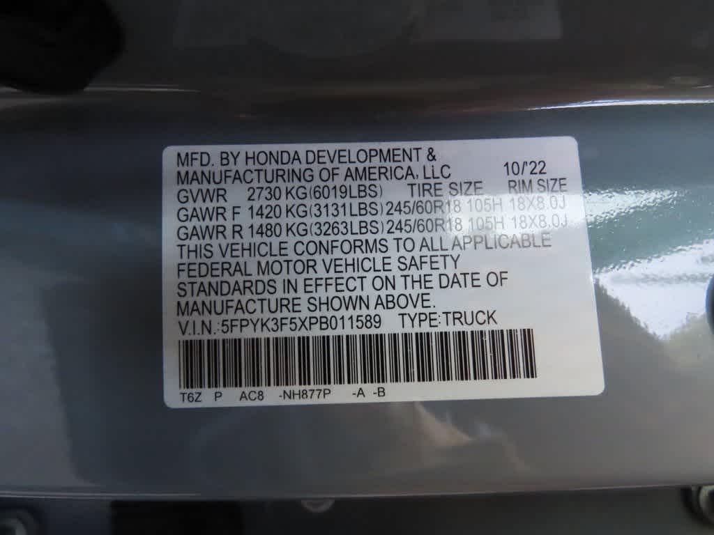 2023 Honda Ridgeline RTL