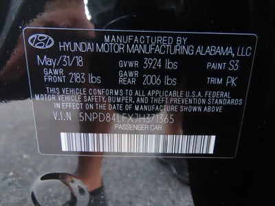 2018 Hyundai Elantra Value Edition
