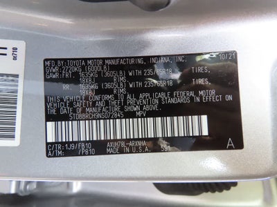 2022 Toyota Highlander Hybrid LE