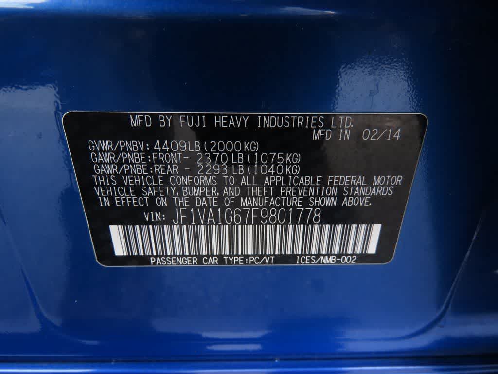 2015 Subaru WRX Limited