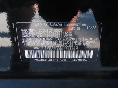 2022 Subaru WRX Limited