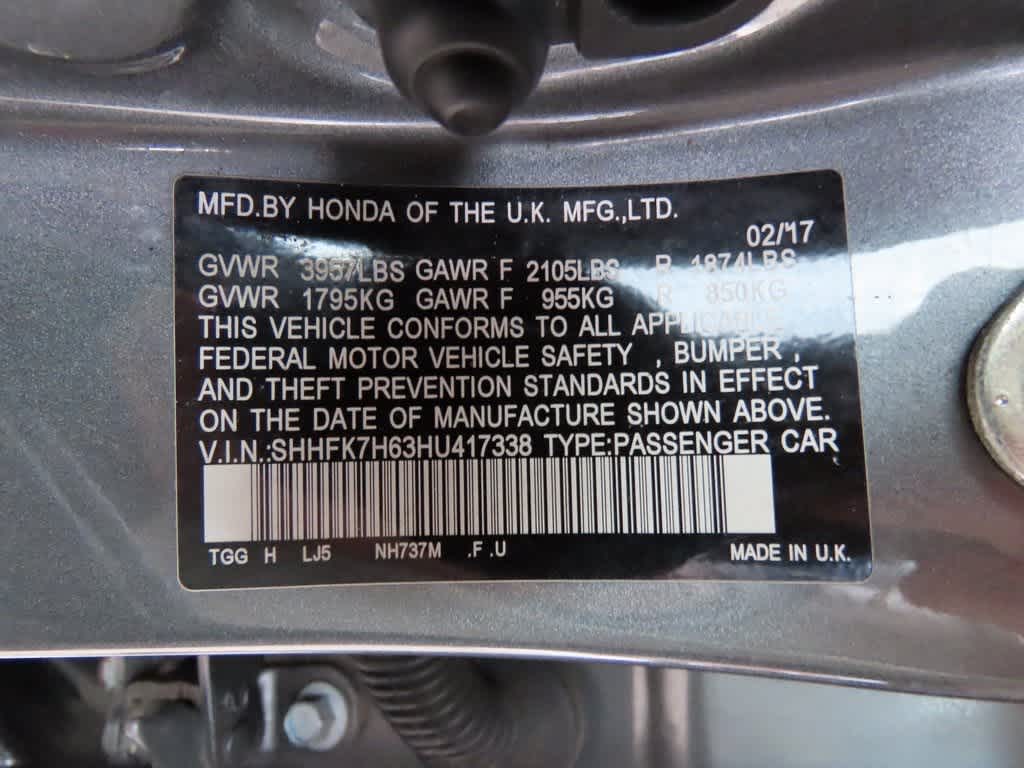 2017 Honda Civic Hatchback EX