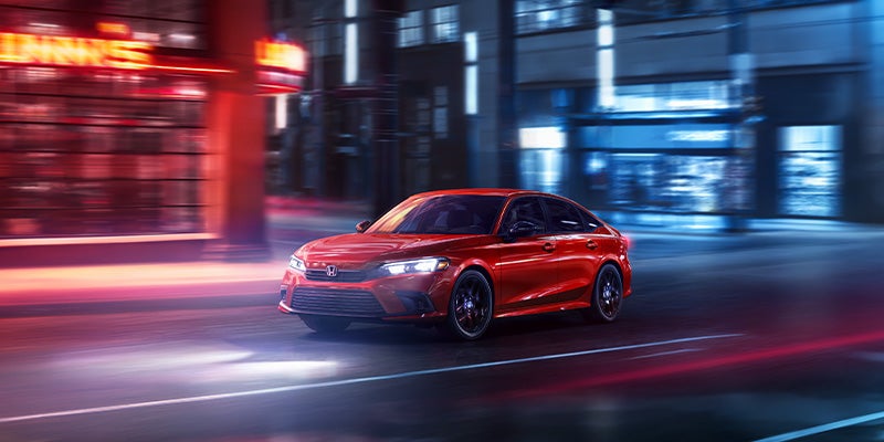 image of a Honda driving