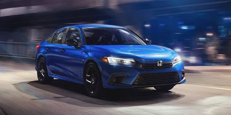 image of a blue Honda