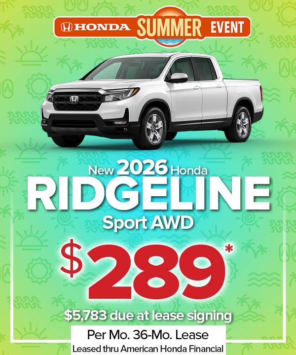 New 2026 Ridgeline Sport AWD
