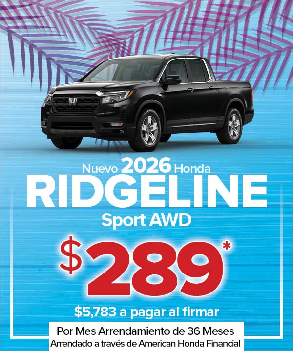 Nuevo 2026 Ridgeline Sport AWD