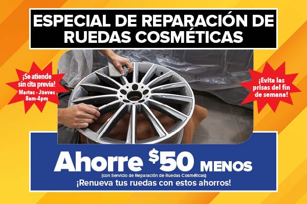 Especial de Reparación de Ruedas Cosméticas