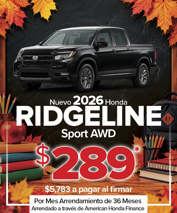 Nuevo 2026 Ridgeline Sport AWD